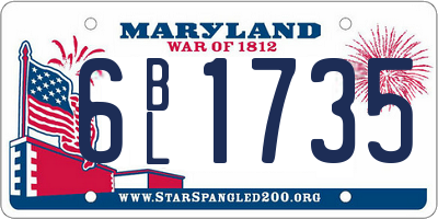 MD license plate 6BL1735
