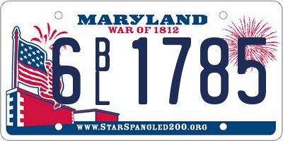 MD license plate 6BL1785