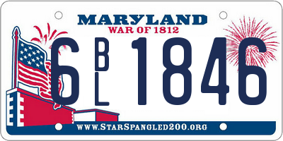 MD license plate 6BL1846