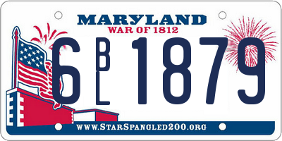 MD license plate 6BL1879