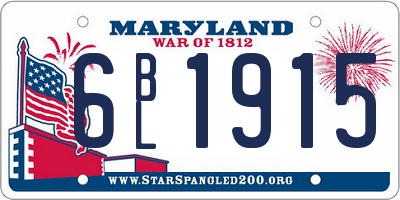 MD license plate 6BL1915