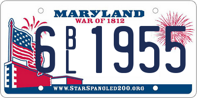 MD license plate 6BL1955