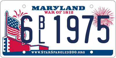 MD license plate 6BL1975