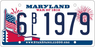 MD license plate 6BL1979