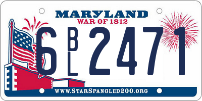 MD license plate 6BL2471