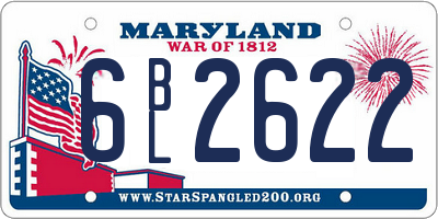 MD license plate 6BL2622