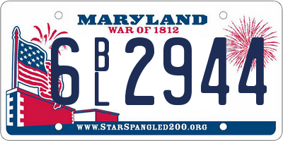 MD license plate 6BL2944