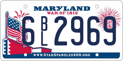 MD license plate 6BL2969