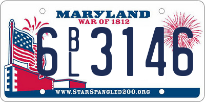 MD license plate 6BL3146
