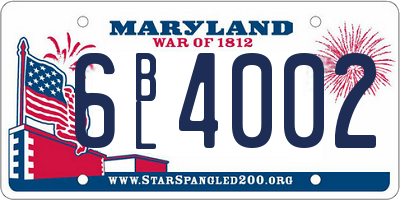 MD license plate 6BL4002