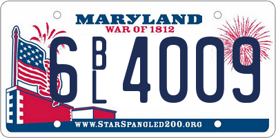 MD license plate 6BL4009