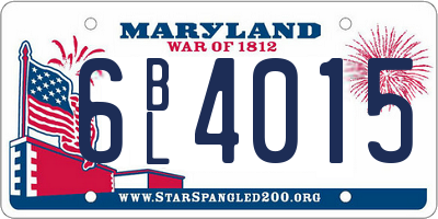 MD license plate 6BL4015