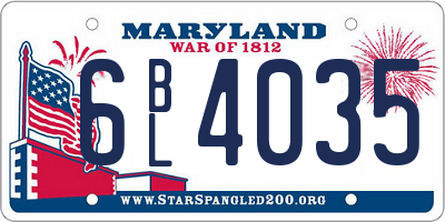 MD license plate 6BL4035