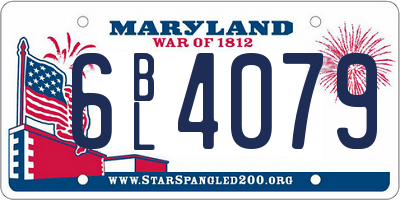 MD license plate 6BL4079