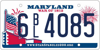 MD license plate 6BL4085