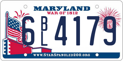MD license plate 6BL4179
