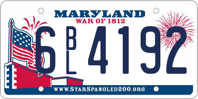 MD license plate 6BL4192