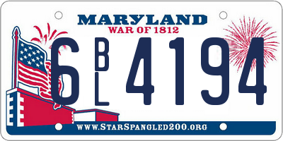 MD license plate 6BL4194