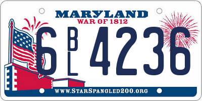 MD license plate 6BL4236