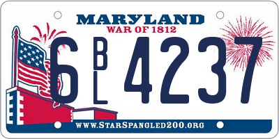 MD license plate 6BL4237