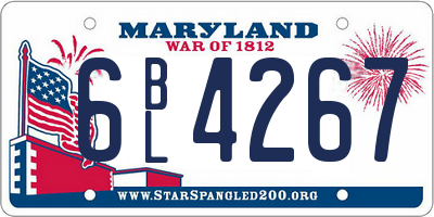 MD license plate 6BL4267