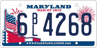 MD license plate 6BL4268