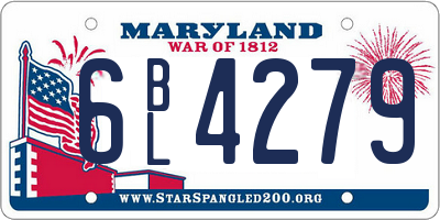 MD license plate 6BL4279