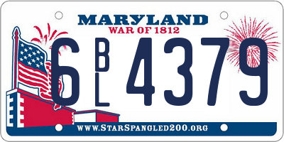 MD license plate 6BL4379