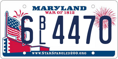 MD license plate 6BL4470