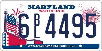 MD license plate 6BL4495