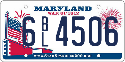 MD license plate 6BL4506