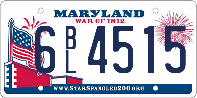 MD license plate 6BL4515