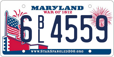 MD license plate 6BL4559