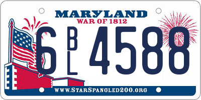 MD license plate 6BL4588