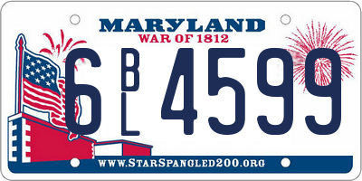 MD license plate 6BL4599