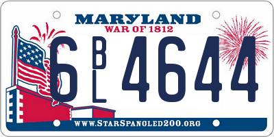 MD license plate 6BL4644