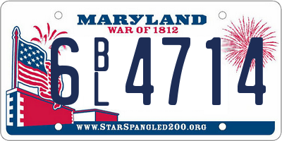 MD license plate 6BL4714