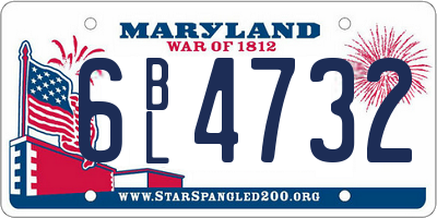 MD license plate 6BL4732