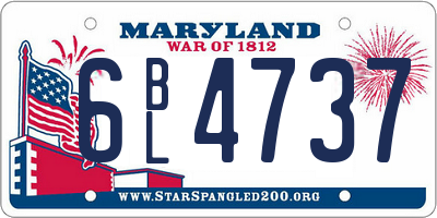 MD license plate 6BL4737