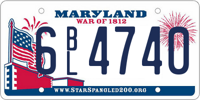 MD license plate 6BL4740