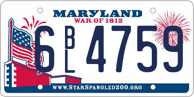MD license plate 6BL4759