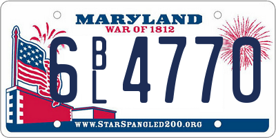 MD license plate 6BL4770