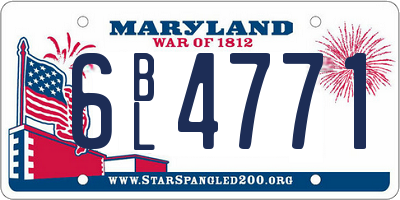 MD license plate 6BL4771