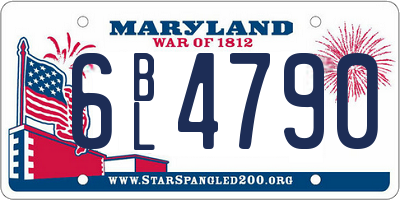 MD license plate 6BL4790