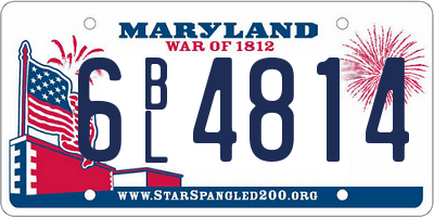 MD license plate 6BL4814