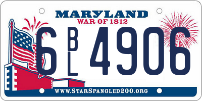 MD license plate 6BL4906