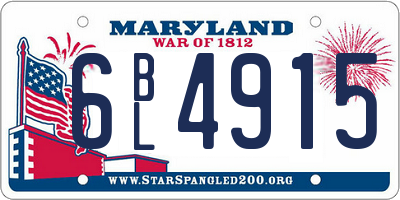 MD license plate 6BL4915