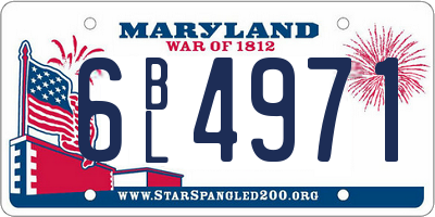 MD license plate 6BL4971