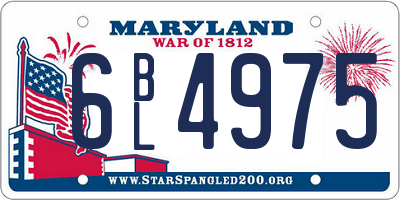 MD license plate 6BL4975