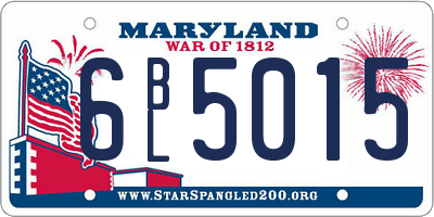 MD license plate 6BL5015